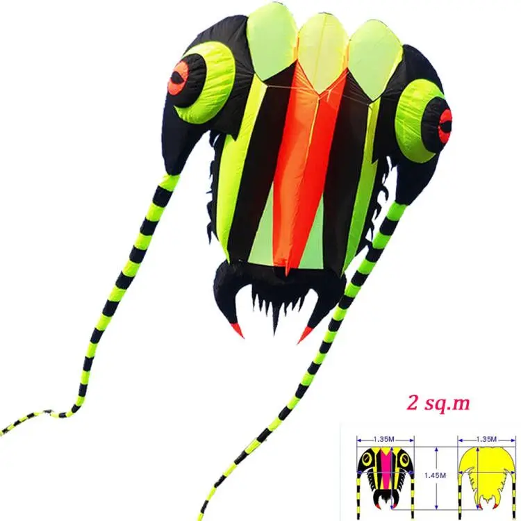 Outdoor fun Sports Single Line 2sqm Ripstop Nylon Power Software  Inflatable Trilobites Kite / Animal  Kites Factory Outlet