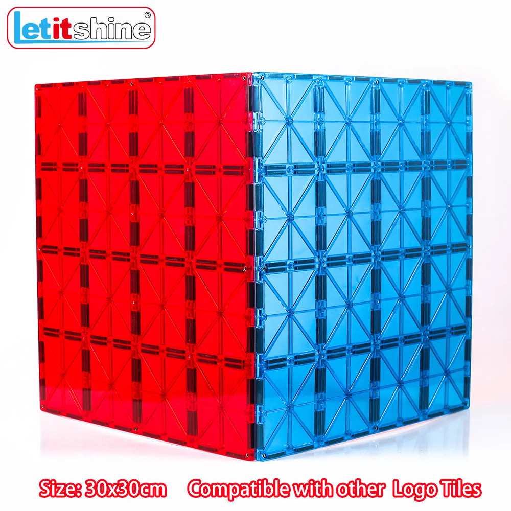 Super Grote Magnetische Tegels Bodemplaat Vierkante Bouwstenen Big Size Montessori Speelgoed Magneet Houder Board Kids Meisje Kinderen Auto