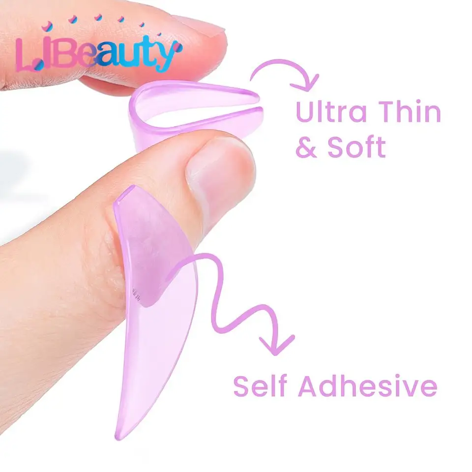 Libeauty nuevo par de almohadillas suavizantes de silicona para pestañas, varillas para permanente de pestañas, escudo, accesorios de pestañas, herramientas de maquillaje 2