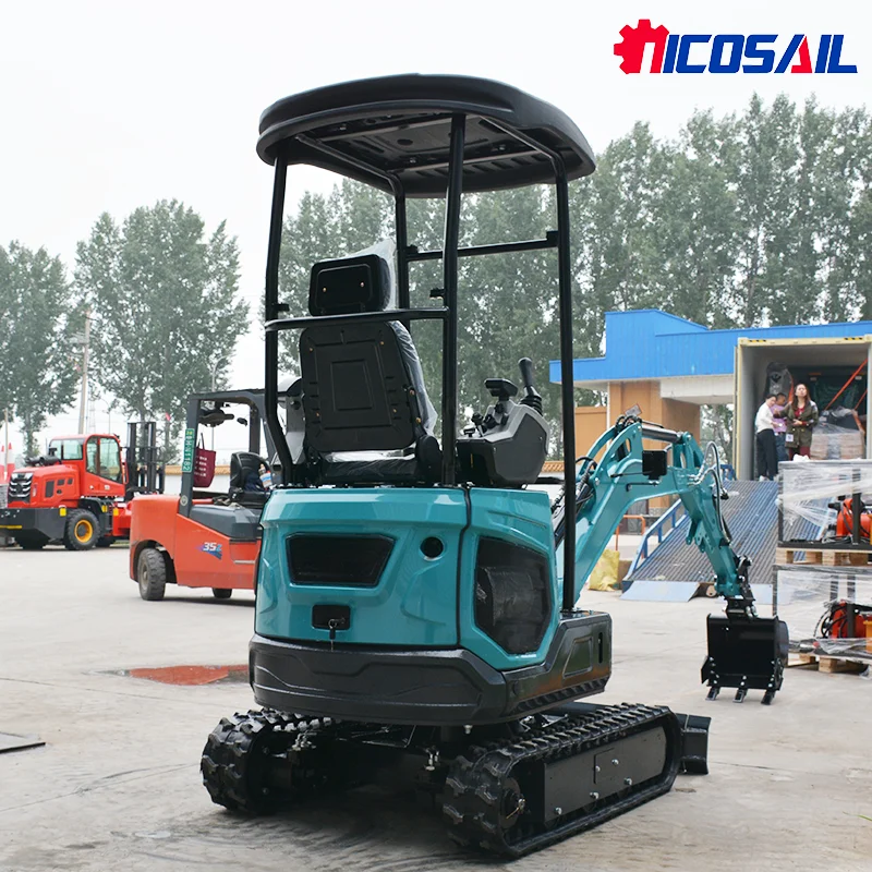 Livraison gratuite Mini pelle moteur EPA 1.8 tonnes Micro pelle sur chenilles 1 tonne 2 tonnes hydraulique ferme petite pelle à vendre