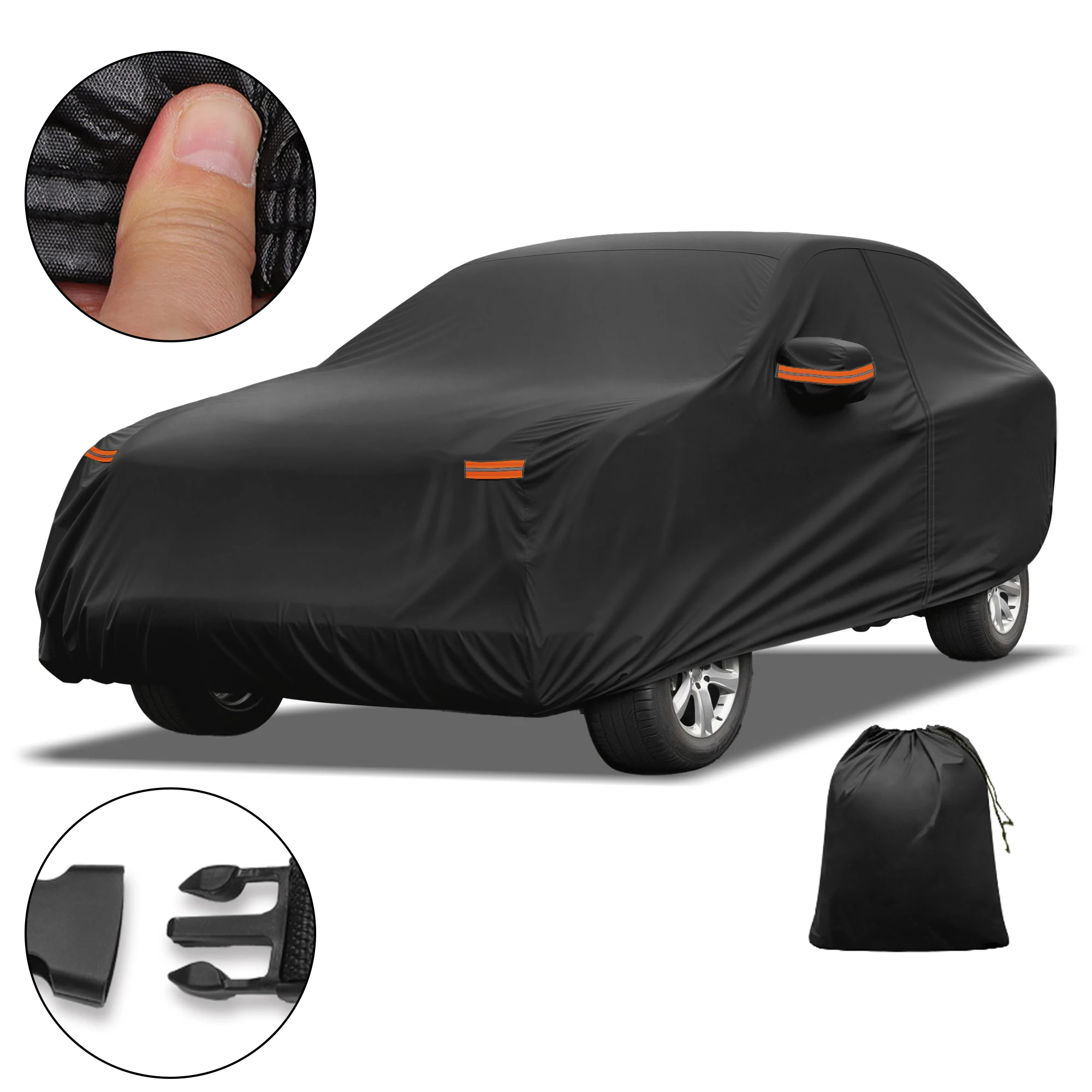 

Motoforti Car Cover Outdoor Waterproof Sun Rain Hail Protection with Left Side Door Zipper 210D-PU for Lexus RZ