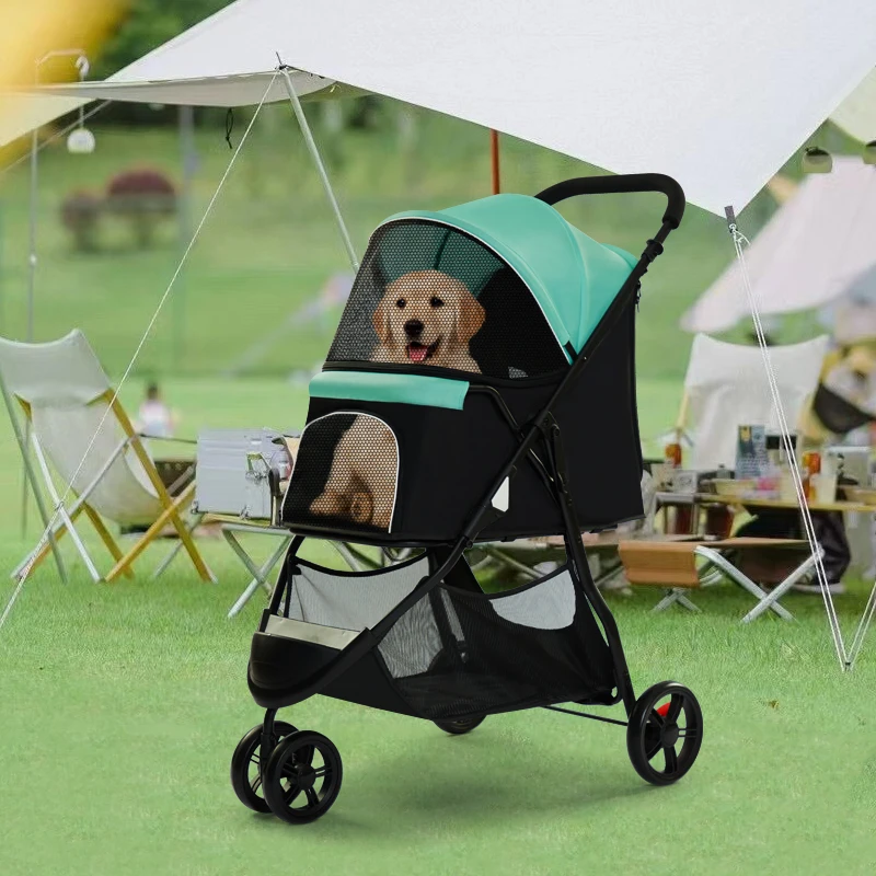 

Factory Luxury 2 in 1 Freshable Puppy Trolley Washable Pet Stroller for Dogs Cats