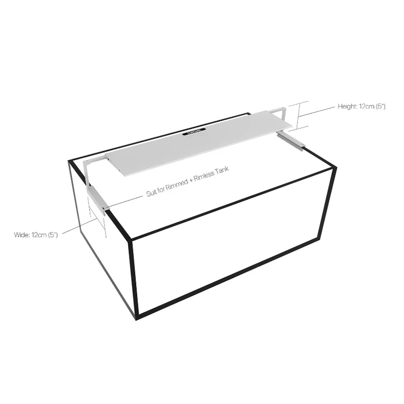 MicMol G3 AQUA Air Series IPhone Style Aquarium Full Spectrum Led Light for Aquacping Fresh Tanks /Marine for Choice