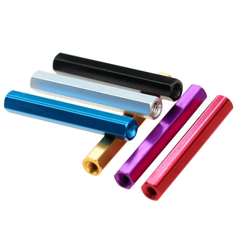 Weiyi Aluminiumlegierungs-Abstandshalter M3*6/8/10/12/15/18/20/21/22/23/25/30/35/37/40/45/50/55/60 Bunte Aluminium-Sechskant-Abstandsbolzen-Muttern – Detail 8