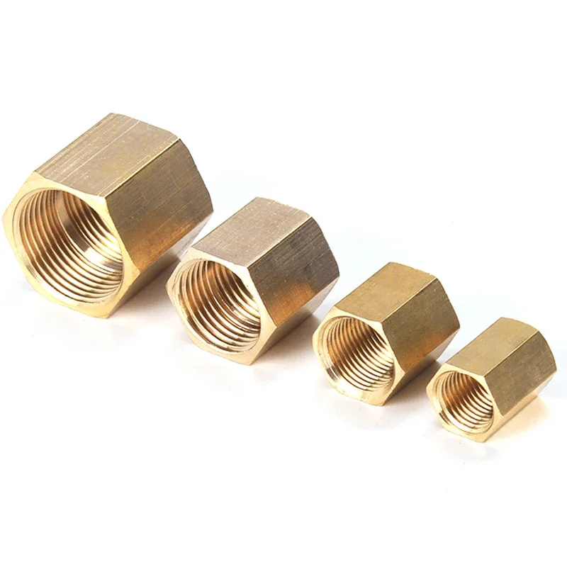 Brass Copper Hose Pipe Fitting Hex Coupling Coupler Fast Connetor Female Thread 1/8