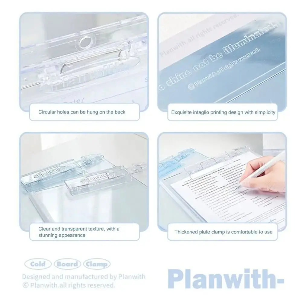 حافظة محمولة للكتابة على الجليد، منظم ورق شفاف متين، قائمة مجلد ملفات أكريليك ثابتة #4