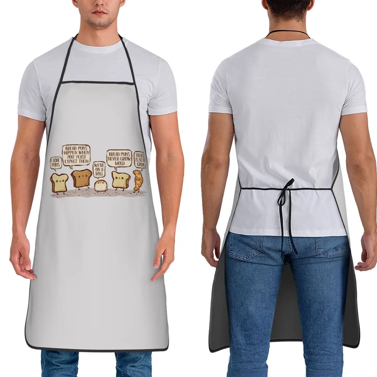 I Loaf Bread Puns Apron Chef Cuisine Tablier Sleeveless Bib Kitchen Cleaning Pinafore for Women Men Painting