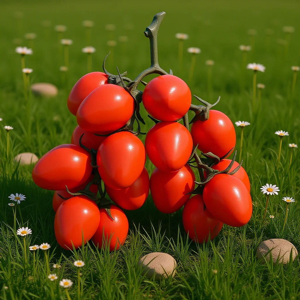 

Artificial Cherry Tomatoes 24 Pieces Lifelike Fake Tomato for Food Display Decoration Home Office Supermarket Ornamental Fruit