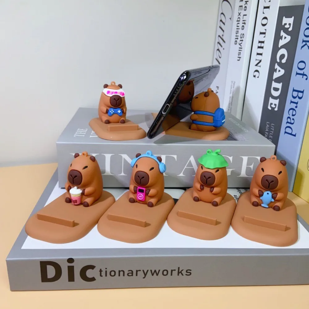 

Черепаха Капибара Держатель для телефона ПВХ Фигурка Куклы Модель Капибара Подставка для мобильного телефона Настольный декор Мультфильм Капибара Кронштейн для мобильного телефона