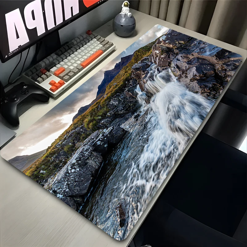 Mouse Pad Gaming New Natural Landscape Mousepad Laptop HD Print Anime Keyboard Pad Non-Slip Soft Computer Soft Extended Desk Mat