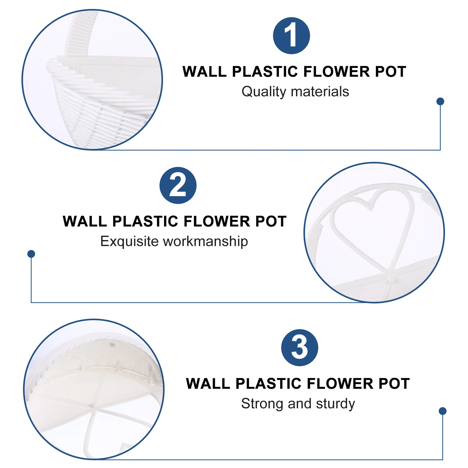 

2Pcs Wall Hanging Flower Basket Plastic Simulated Rattan Decorative Planter Lightweight Home Wall Mounted Plant Holder