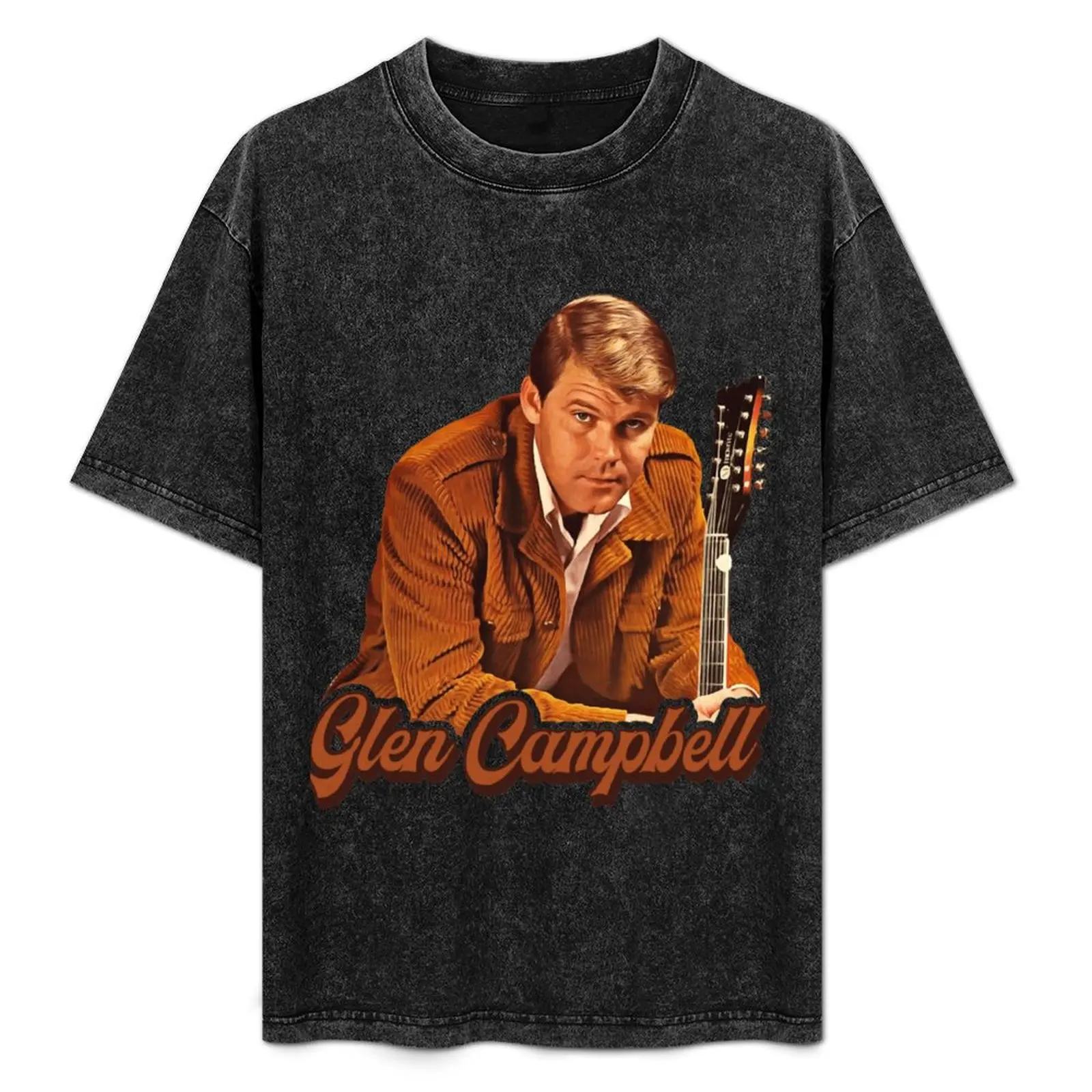 

Glen Campbell Retro 70s Colorway T-Shirt Large Size Basic Casual T-Shirt