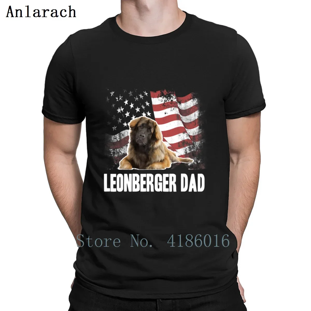 Mens Mens American Flag Usa Patriotic Leonberger T Shirt Authentic Print Summer Style S-4XL Short Sleeve Novelty Graphic Shirt