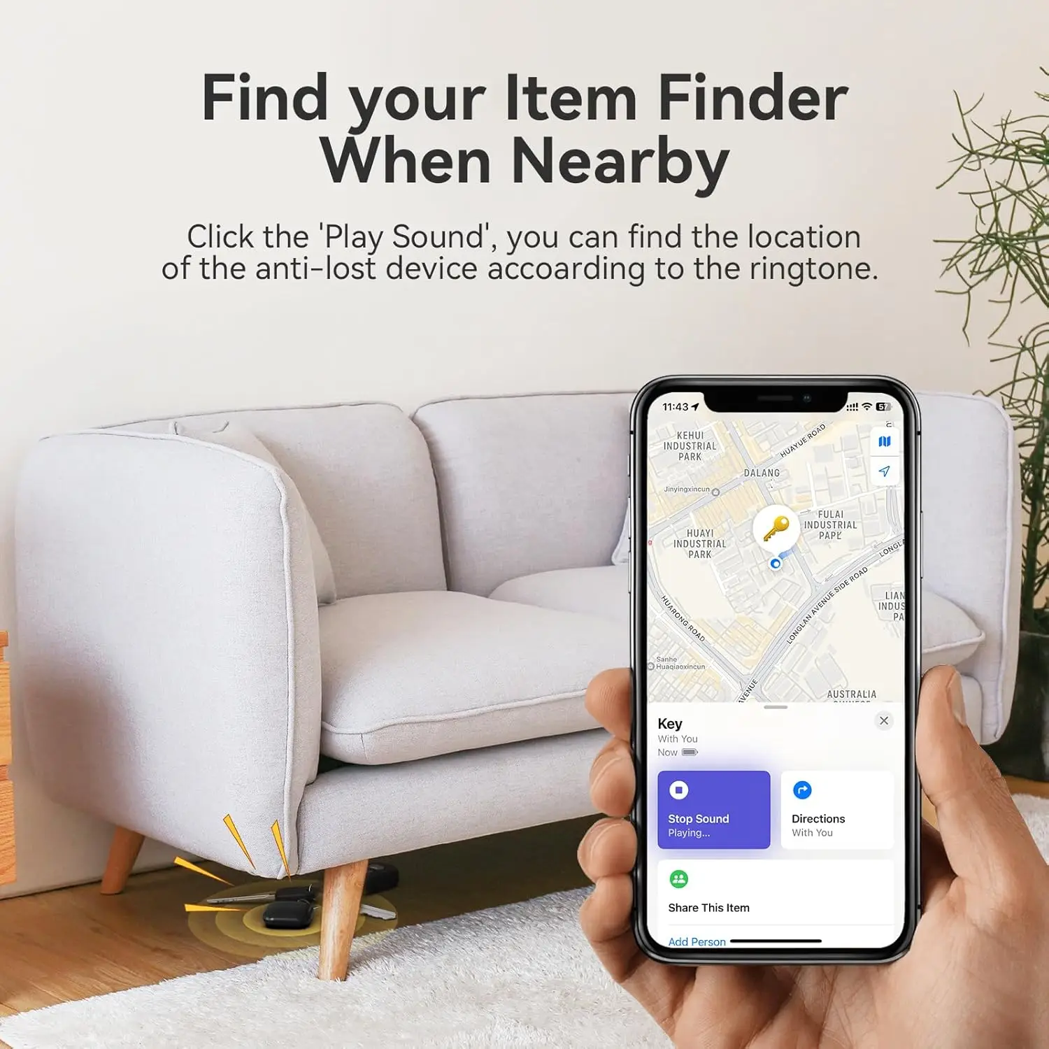 Smart Mini GPS Tracker ITag Global Positioning Anti-loss Finder Device For Keys Wallet Work With IOS System Find My APP view 4