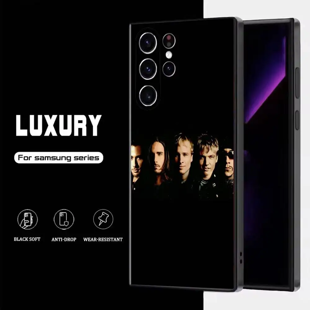 حافظة هاتف B-Backstreet Boys BSB لهاتف سامسونج S25، S24، S23، S22، S21، S20، S10، Ultra، Plus، Lite، FE، غطاء أسود من السيليكون الناعم #6