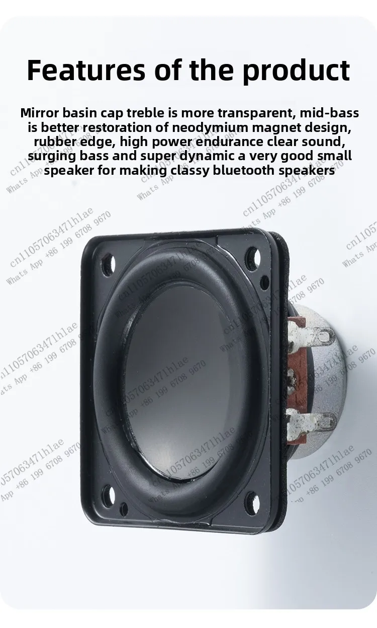 Passive Speaker Office Home Desktop Audio DIY 1.75inch Full Range Speaker, 2inch Full Range Speaker