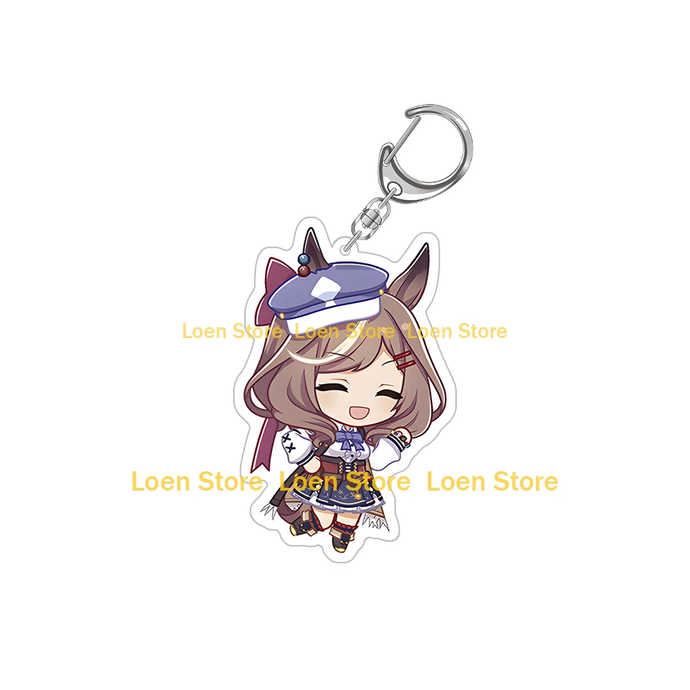 Uma Musume Pretty Derby Tokai Teio Silence Suzuka Gold Ship Mejiro McQueen Vodka Daiwa Scarlet Chibi  Acrylic keychain pendant
