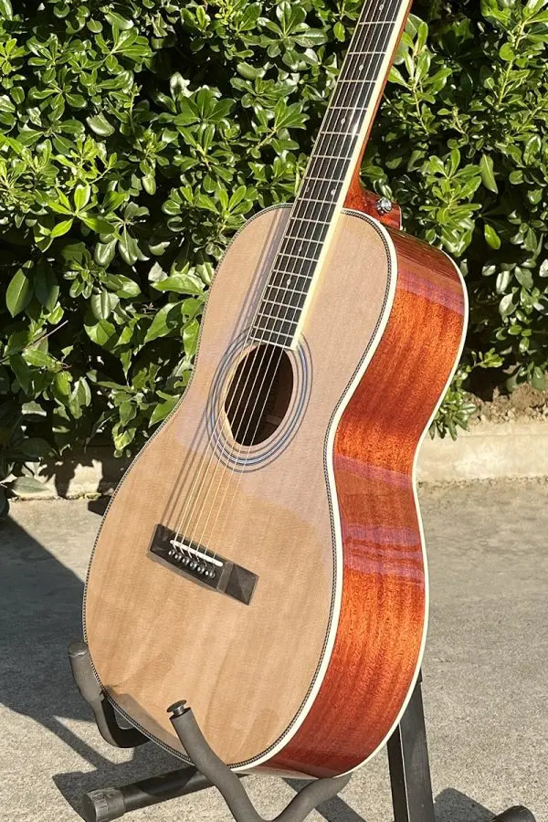 All Solid Parlor Style Acoustic Guitar Luthier-Made Vintage Acoustic With Solid Sitka Spruce Exclusive view 4