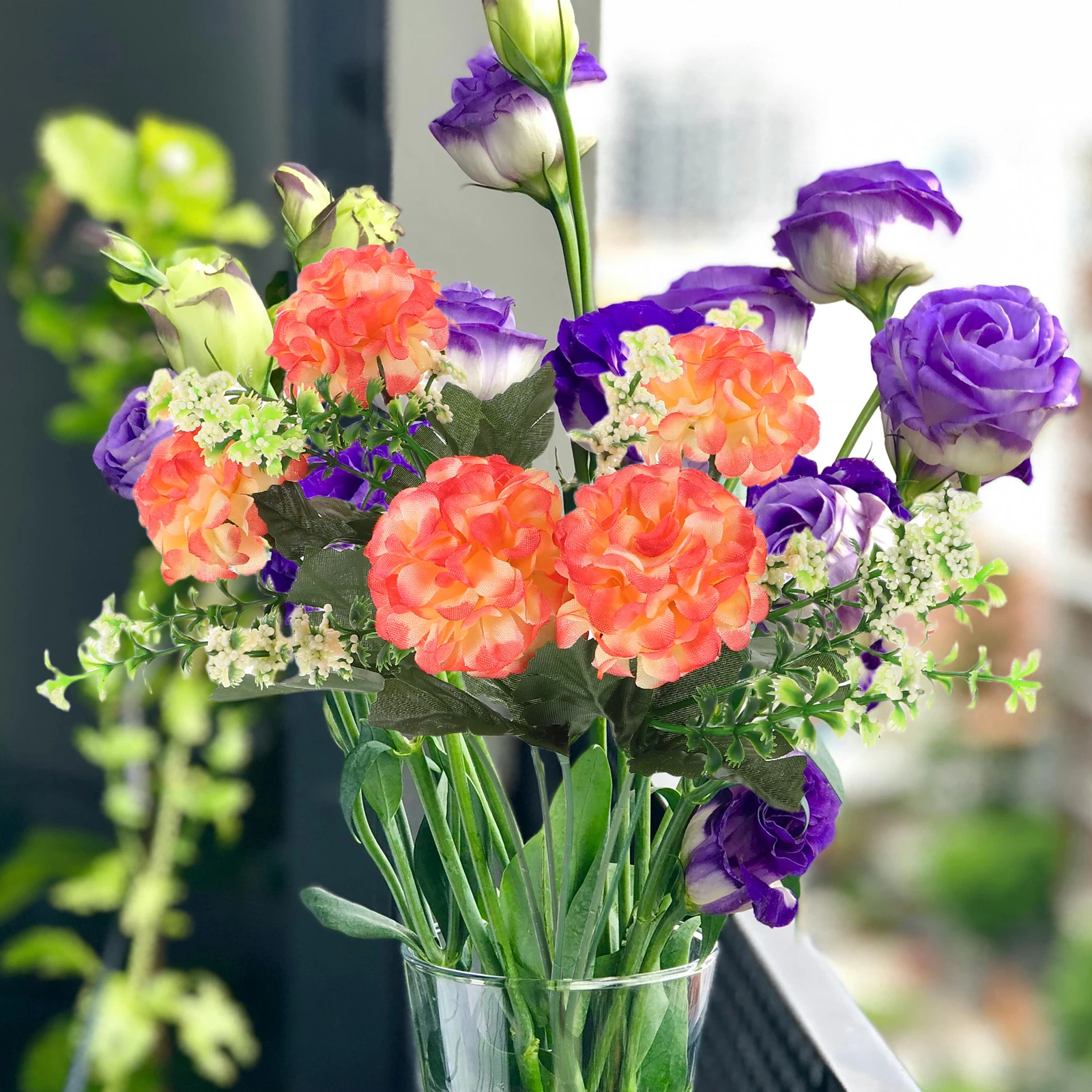 

3Pcs Artificial Hydrangea Bouquet Realistic Faux Hydrangeas Indoor Decoration for Living Room Office Wedding Centerpiece