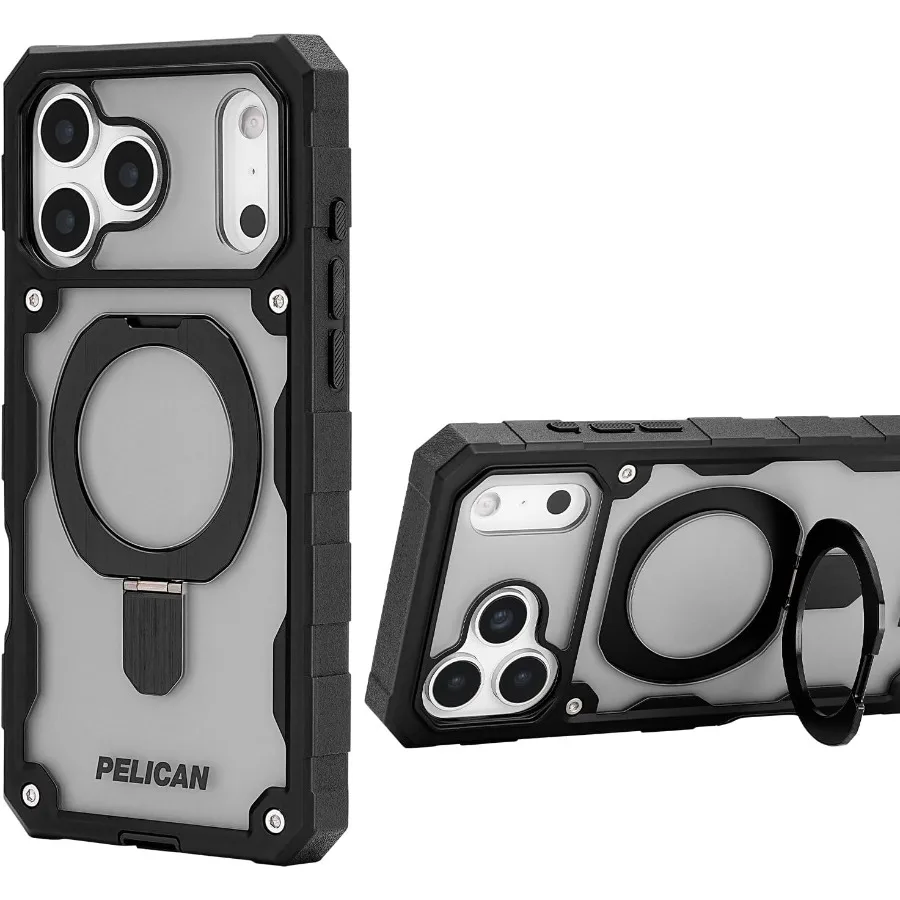 

Прочный чехол для телефона в стиле милитари с защитой от падения длиной 24 фута и встроенной подставкой для iPhone 17 Pro Max, совместимый с MagSafe Smo