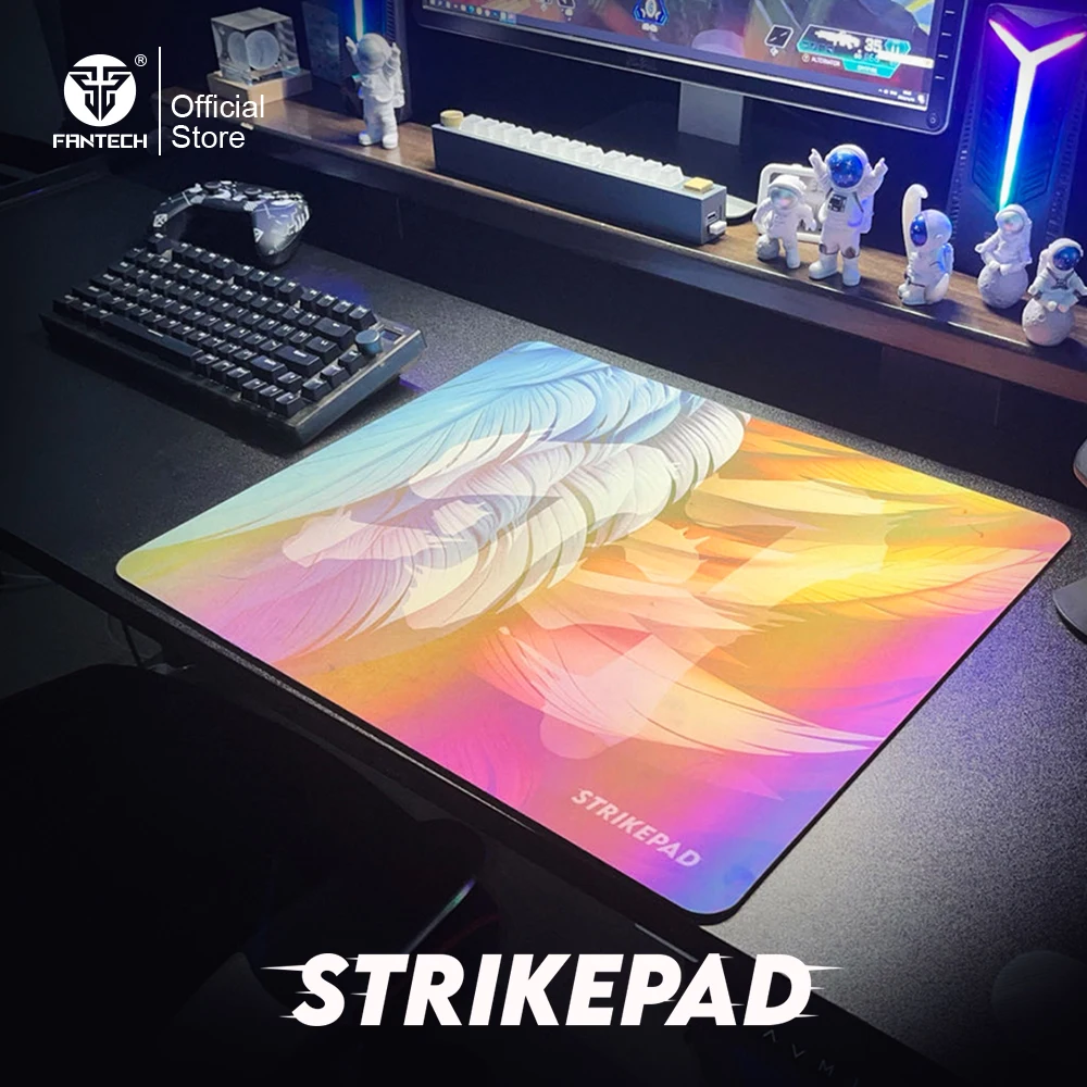 FANTECH Strikepad MST491 게임용 마우스 패드 매혹적인 홀로그램 디자인 490x420x3mm 마우스 매트 방수 및 가장자리 스티칭 없음