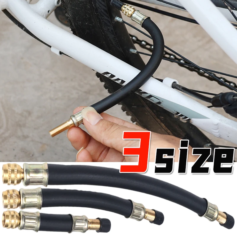 1/3pcs Tire Tyre Rubber Valve Extension Tube Car Vacuum Valve Inflator Extension Tube Air Nozzle Inflator Extension Nozzle 3size