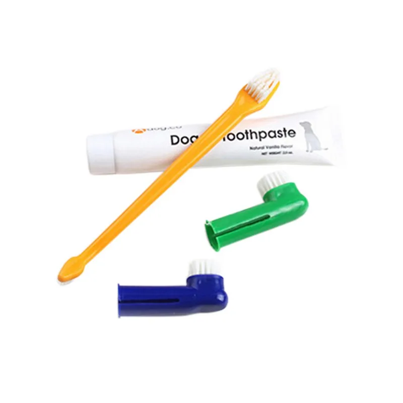 Pet  Dog Toothbrush Set Pet Supplies Dog Toothpaste Toothbrush Oral Care Set for Cats and Dogs Pet Cleaning Tooth