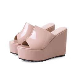 Platform Slippers Vrouwen Mode Schoenen Effen Kleur Wedge Sandalen Designer Party Sandles Vrouw Casual Comfort Zomer Schoeisel