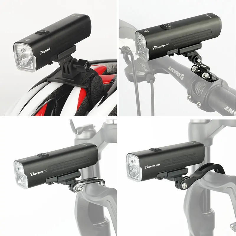 Bicycle Headlight 1000Lms 2 LED Beads Far Near Lighting 4800mAH Bike Front Lighting Lantern 7 Modes Alloy Housing Bracket