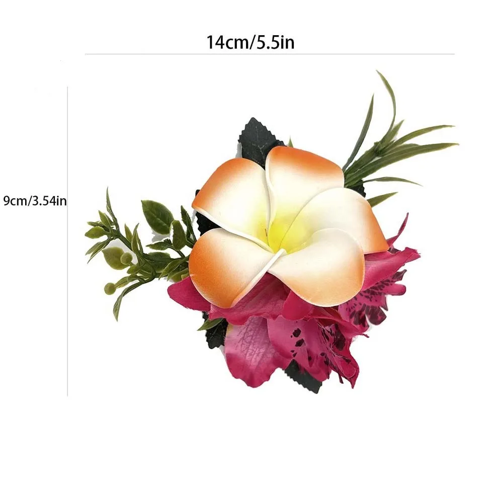 إكسسوارات الشعر النسائية البيض الحلو زهرة الجانب كليب التايلاندية نمط القماش فرانجيبان مشبك شعر سبيكة اللؤلؤ الفتيات دبوس الشعر الصيف