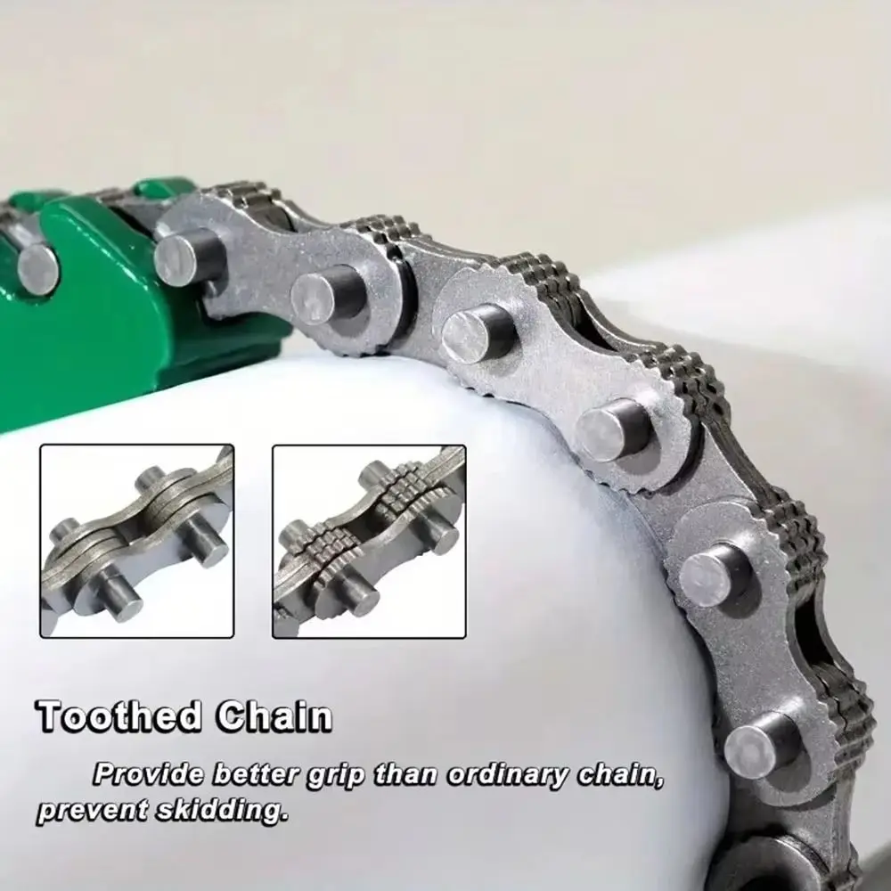 

Ключ для фильтров из стальной конструкции, с цепным механизмом, нескользящий, для тяжелых условий эксплуатации, для трубных соединений, с эргономичной рукояткой, многофункциональный инструмент