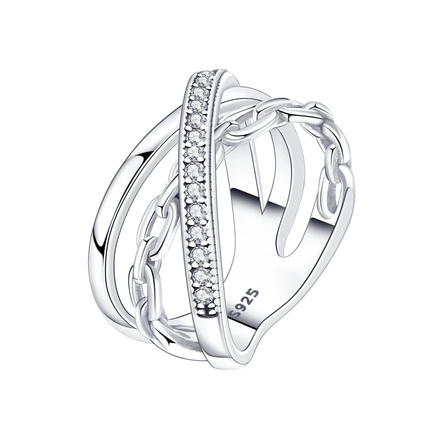 Women's Vintage Pattern Closed Ring in S925 Sterling Silver