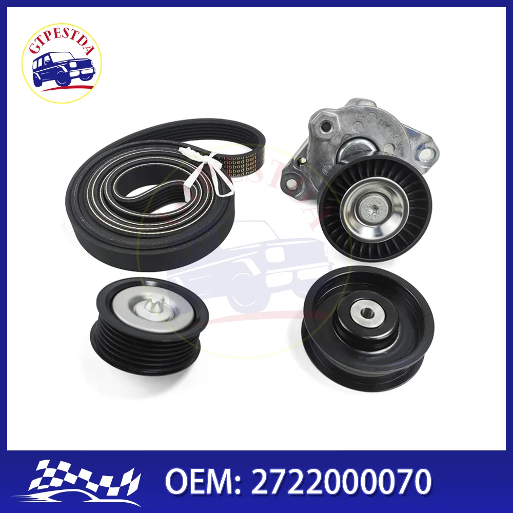 1 Set Serpentine Belt Tensioner And Pulley 2722000070 For Mercedes Benz R171 W221 W251 R350 W164 W203 CL203 W204 W211 W212