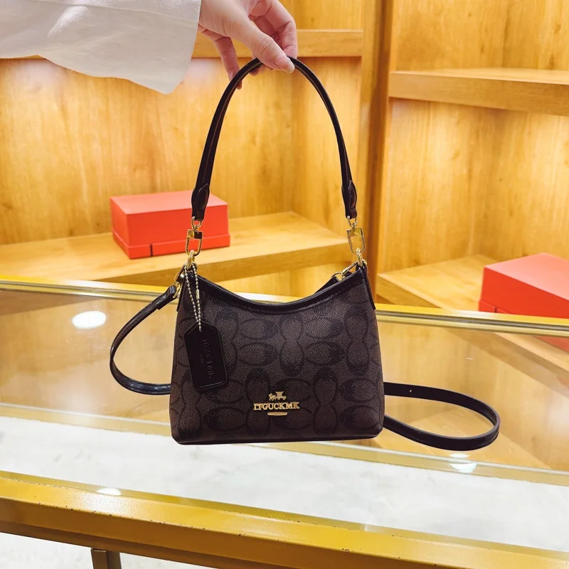2026 New Advanced Women's Bag Retro French Light Luxury Printed Single Shoulder Crossbody Bag Classic