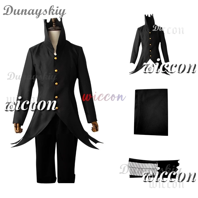 أزياء داندادان أوكارون كين تاكاكورا التأثيرية قناع شعر مستعار توربو الجدة القوى الياقة السوداء زي مجعد الشعر القصير بدلة الهالوين