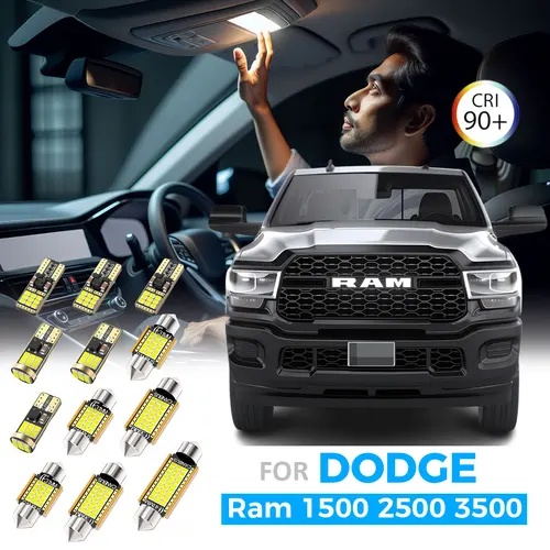 Imagen 1 del producto AENVTOL 13 Uds Canbus bombilla LED para coche Kit de luz Interior para Dodge Ram 1500 2500 3500 2009-2014 2015 2016 2017 2018 accesorios para coche