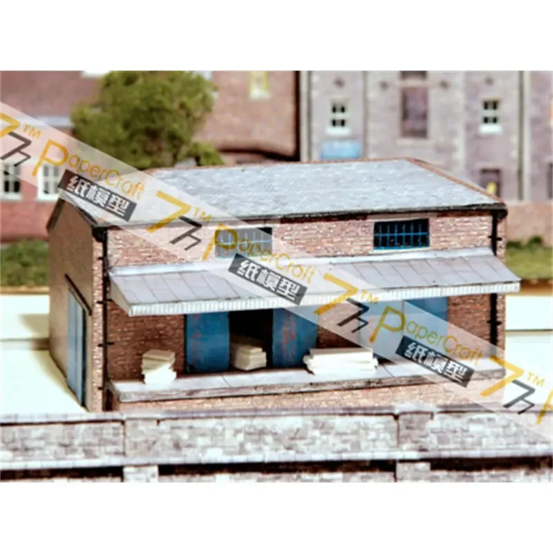 1/87 1/150 Schaal Papier Model Industrieel Magazijn Model Miniatuur Gebouw Model Trein Scène Zandtafel Landschap Lay-Out