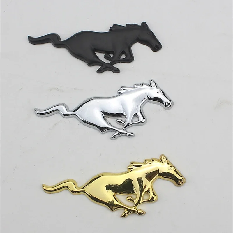 2PCS 7.5CM/11CM 3D Running Horse Sticker For Mustang focus fiesta Mondeo Kuga edge Shelby GT Emblem Badge Car Body Decoration