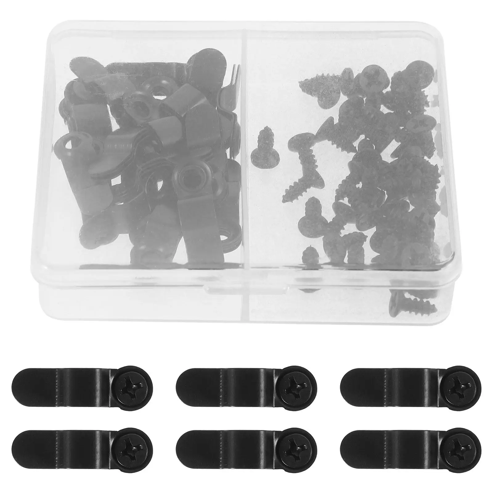 1 Box Metal Butterfly Picture Frame Turn Buttons Elegant Secure Frame Clips Screw Hardware for Artwork Hanging and Canvas