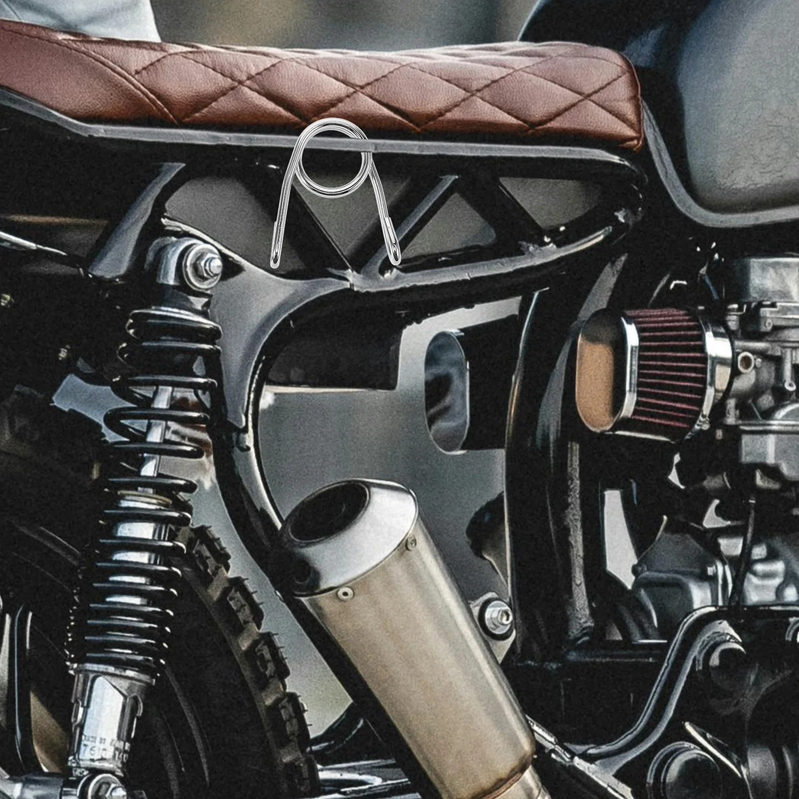 

2Pcs Motorcycle Spring Bag Seat Springs Mount Accessories Vintage Shock Absorption Metal Durability Smooth Riding