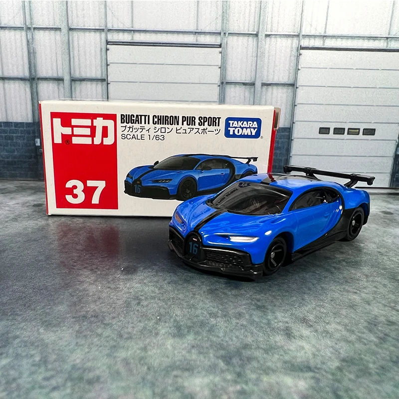 TAKARA TOMY-Modèle de voiture Bugatti Chiron Pur dehors en alliage moulé sous pression, véhicules jouets, modèle de voiture l'inventaire, voiture à l'échelle pour enfants