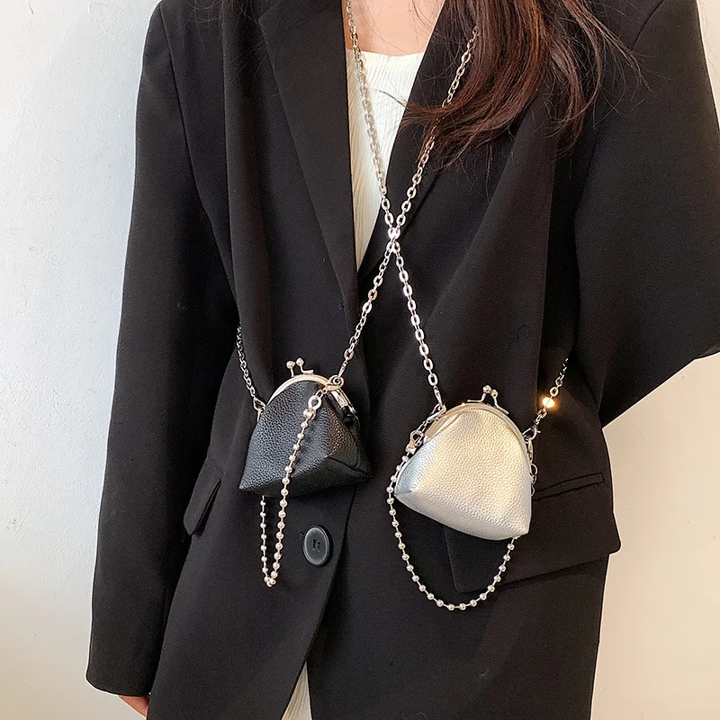 KK  2024 New Fashion Texture Chain Decorative Bag, Handbag, Shoulder Bag, Crossbody Bag, Zero Wallet Small and dainty Super Cute