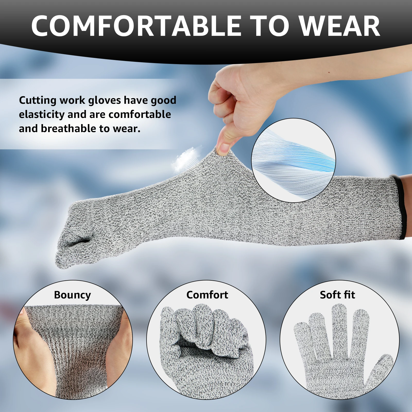 Защитные перчатки с рукавами,  – обзор и цена Cut Resistant Glove