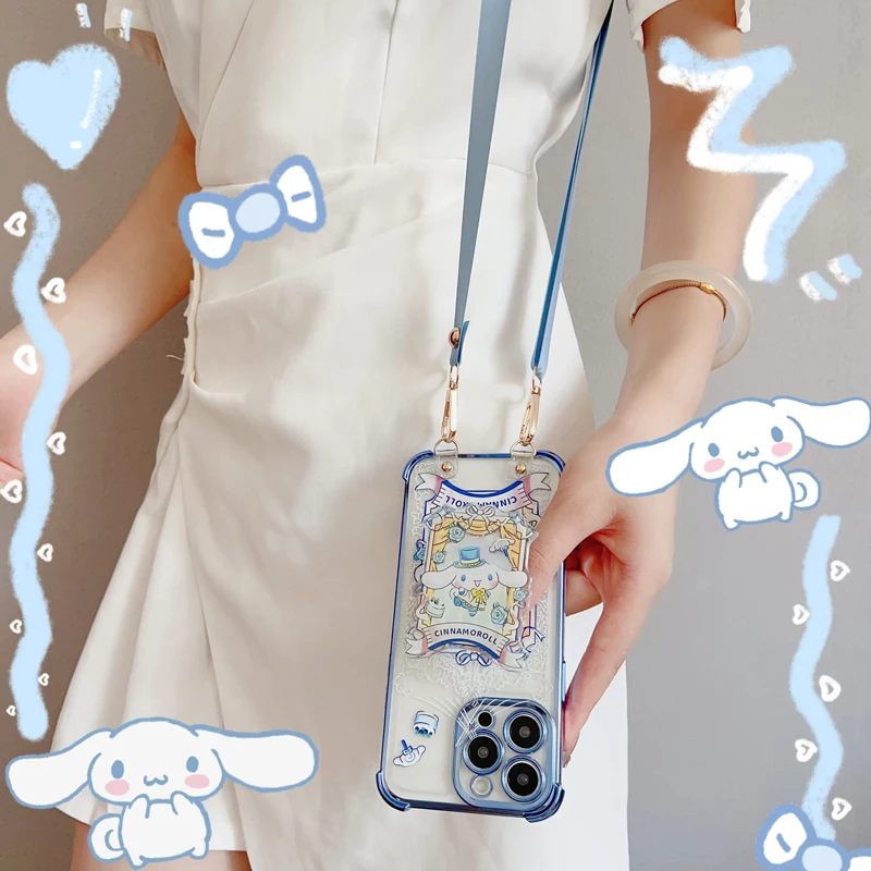 حافظة مضادة للصدمات مطلية بفيونكة كيتي مع حبل حامل لهاتف سامسونج جالاكسي S20 S21 S22 S23 S24 S25 Ultra Plus FE Note 10 20