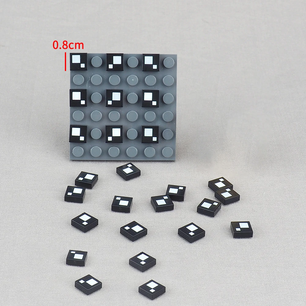 MOC 10PCS 3070pb White Square Eyes Pattern Building Blocks Brickheadz Eyes Compatible Accessories Assemble Toy Children Gifts