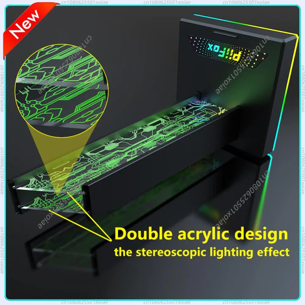 

Подставка для игровых наушников RGB с 10 световыми эффектами, двумя USB-портами и аудиопортом 3,5 мм, настольный держатель-вешалка для геймерских ПК