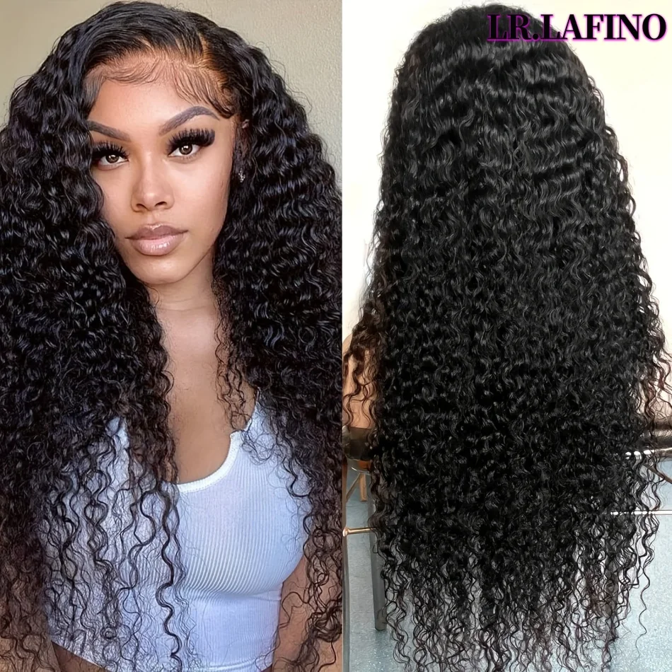 Perruque Lace Front Wig Naturelle Bouclée, Cheveux Humains, 13x6 HD, 4x4, 30 Pouces, pour Femme