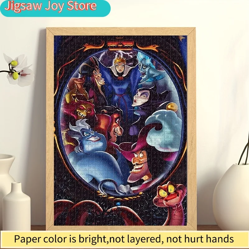 Puzzle 1000 elementów Disney Villains - Maleficent, Cruella, Jafar, Ursula, Hades - Duże puzzle dla dorosłych i rodzin - Urodziny