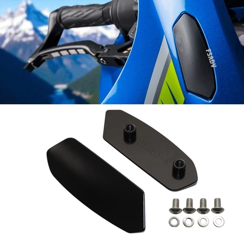 

Для Suzuki GSXR 1000 GSX-R 1000R GSX-R1000 GSXR1000RZ 2017-2024 мотоциклетный зеркальный блок с пластинами, комплекты заглушек