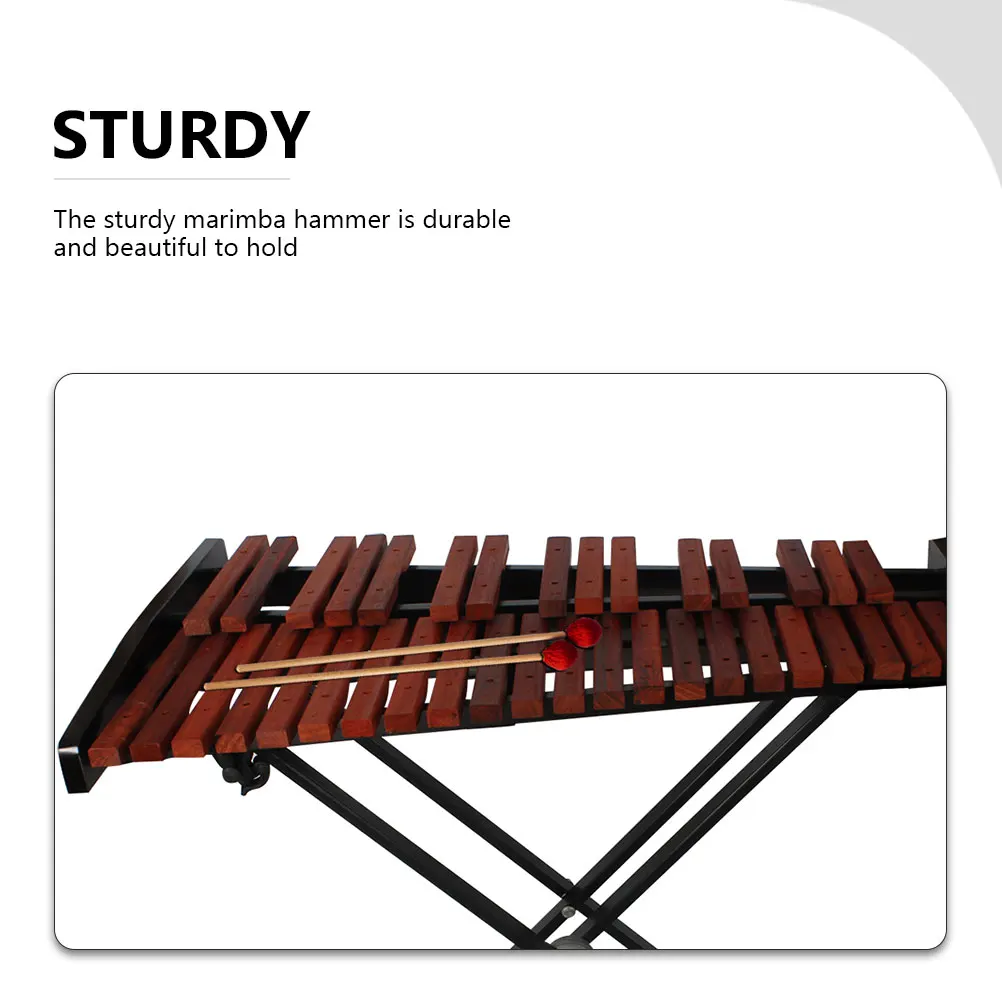 

2Pcs Professional Marimba Hammers Smooth Surface Xylophone Sticks Durable Music Accessory